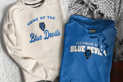 LEECHBURG AREA HIGH SCHOOL BLUE DEVILS Sweatshirts (Option 3) Banner