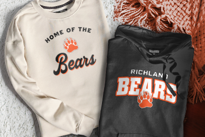 RICHLAND HIGH SCHOOL BEARS Sweatshirts (Option 3) Banner