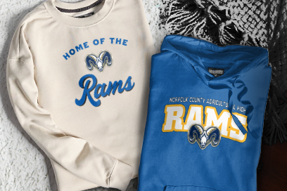 NORFOLK COUNTY AGRICULTURAL HIGH RAMS Sweatshirts (Option 3) Banner