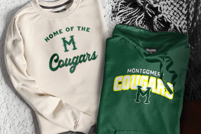 MONTGOMERY HIGH SCHOOL COUGARS Sweatshirts (Option 3) Banner
