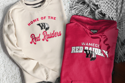 WAMEGO HIGH SCHOOL RED RAIDERS Sweatshirts (Option 3) Banner