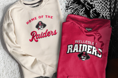 WELLESLEY HIGH SCHOOL RAIDERS Sweatshirts (Option 3) Banner
