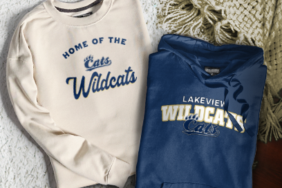 LAKEVIEW HIGH SCHOOL WILDCATS Sweatshirts (Option 3) Banner