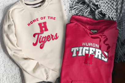 HURON HIGH SCHOOL TIGERS Sweatshirts (Option 3) Banner