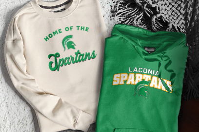 LACONIA HIGH SCHOOL SPARTANS Sweatshirts (Option 3) Banner