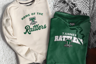 TANNER HIGH SCHOOL RATTLERS Sweatshirts (Option 3) Banner