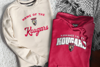 KANKAKEE VALLEY HIGH SCHOOL KOUGARS Sweatshirts (Option 3) Banner