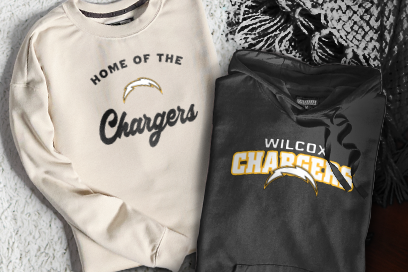WILCOX HIGH SCHOOL CHARGERS Sweatshirts (Option 3) Banner