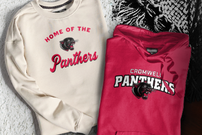 CROMWELL HIGH SCHOOL PANTHERS Sweatshirts (Option 3) Banner