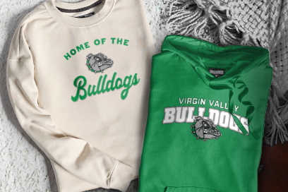 VIRGIN VALLEY HIGH SCHOOL BULLDOGS Sweatshirts (Option 3) Banner