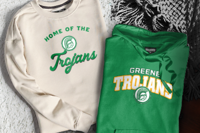 GREENE CENTRAL HIGH SCHOOL TROJANS Sweatshirts (Option 3) Banner