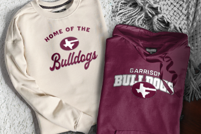GARRISON HIGH SCHOOL BULLDOGS Sweatshirts (Option 3) Banner