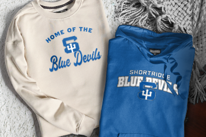 SHORTRIDGE HIGH SCHOOL BLUE DEVILS Sweatshirts (Option 3) Banner