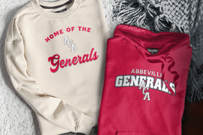 ABBEVILLE CHRISTIAN ACADEMY GENERALS Sweatshirts (Option 3) Banner