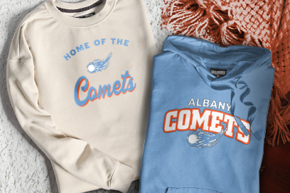 ALBANY HIGH SCHOOL COMETS Sweatshirts (Option 3) Banner