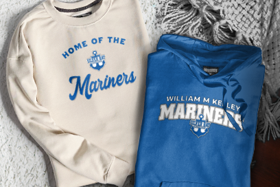 WILLIAM M KELLEY HIGH SCHOOL MARINERS Sweatshirts (Option 3) Banner