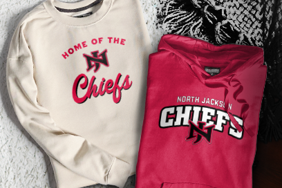 NORTH JACKSON HIGH SCHOOL CHIEFS Sweatshirts (Option 3) Banner