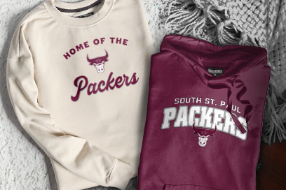 SOUTH ST. PAUL HIGH SCHOOL PACKERS Sweatshirts (Option 3) Banner