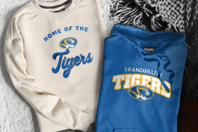 TRANQUILLITY HIGH SCHOOL TIGERS Sweatshirts (Option 3) Banner