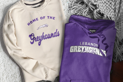 LEBANON COMMUNITY HIGH SCHOOL GREYHOUNDS Sweatshirts (Option 3) Banner