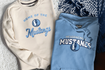 MEADOWCREEK HIGH SCHOOL MUSTANGS Sweatshirts (Option 3) Banner