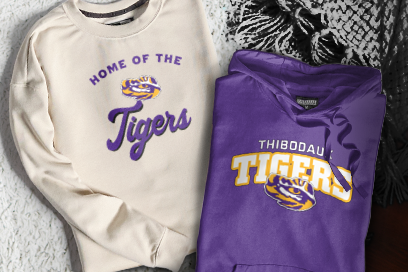 THIBODAUX HIGH SCHOOL TIGERS Sweatshirts (Option 3) Banner