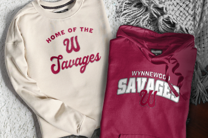 WYNNEWOOD HIGH SCHOOL SAVAGES Sweatshirts (Option 3) Banner
