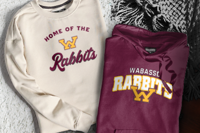 WABASSO HIGH SCHOOL RABBITS Sweatshirts (Option 3) Banner