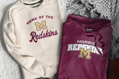 MORRIS HIGH SCHOOL REDSKINS Sweatshirts (Option 3) Banner