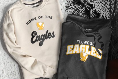 ELLWOOD CHRISTIAN ACADEMY EAGLES Sweatshirts (Option 3) Banner