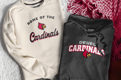 DEUEL SCHOOL DISTRICT NO 19-4 CARDINALS Sweatshirts (Option 3) Banner