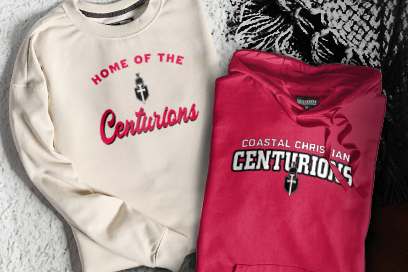 COASTAL CHRISTIAN HIGH SCHOOL CENTURIONS Sweatshirts (Option 3) Banner