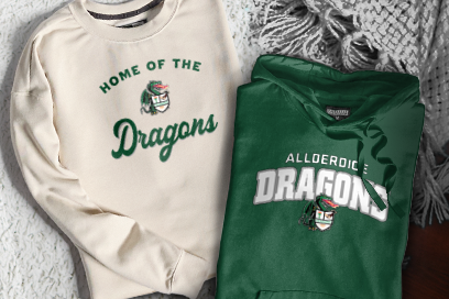 ALLDERDICE HIGH SCHOOL DRAGONS Sweatshirts (Option 3) Banner