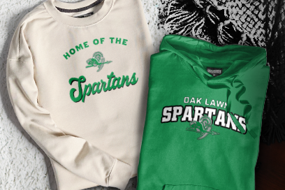 OAK LAWN COMMUNITY HIGH SCHOOL SPARTANS Sweatshirts (Option 3) Banner