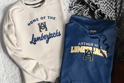 ARTHUR HILL HIGH SCHOOL LUMBERJACKS Sweatshirts (Option 3) Banner