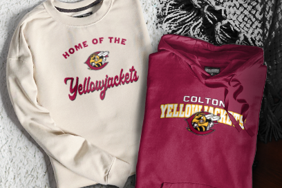 COLTON HIGH SCHOOL YELLOWJACKETS Sweatshirts (Option 3) Banner