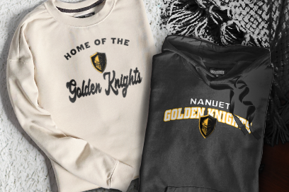 NANUET HIGH SCHOOL GOLDEN KNIGHTS Sweatshirts (Option 3) Banner
