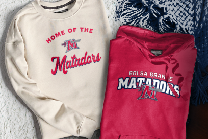BOLSA GRANDE HIGH SCHOOL MATADORS Sweatshirts (Option 3) Banner