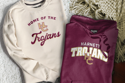 HARNETT CENTRAL HIGH SCHOOL TROJANS Sweatshirts (Option 3) Banner