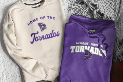 HERBERT HOOVER HIGH SCHOOL TORNADOS Sweatshirts (Option 3) Banner
