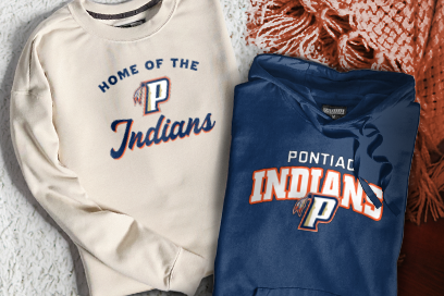 PONTIAC TOWNSHIP HIGH SCHOOL INDIANS Sweatshirts (Option 3) Banner
