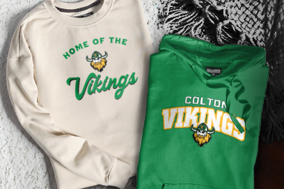 COLTON HIGH SCHOOL VIKINGS Sweatshirts (Option 3) Banner