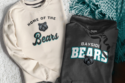 BAYSIDE HIGH SCHOOL BEARS Sweatshirts (Option 3) Banner