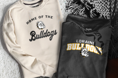 LORAINE HIGH SCHOOL BULLDOGS Sweatshirts (Option 3) Banner
