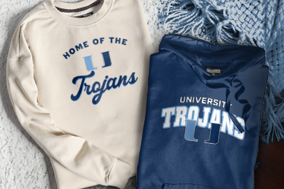 UNIVERSITY HIGH SCHOOL TROJANS Sweatshirts (Option 3) Banner