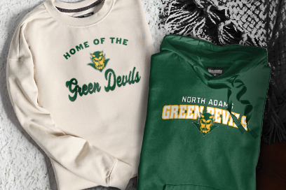 NORTH ADAMS HIGH SCHOOL GREEN DEVILS Sweatshirts (Option 3) Banner