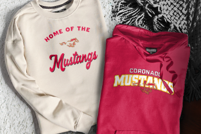 CORONADO HIGH SCHOOL MUSTANGS Sweatshirts (Option 3) Banner