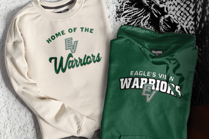 EAGLE'S VIEW ACADEMY WARRIORS Sweatshirts (Option 3) Banner