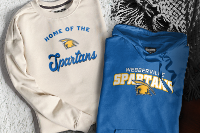 WEBBERVILLE HIGH SCHOOL SPARTANS Sweatshirts (Option 3) Banner