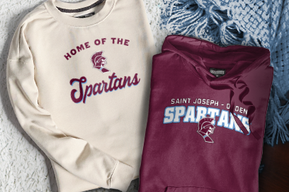 SAINT JOSEPH-OGDEN HIGH SCHOOL SPARTANS Sweatshirts (Option 3) Banner